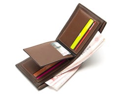Generic Short Multi Card Business Bi-Fold Wallet Brown  - Image 3