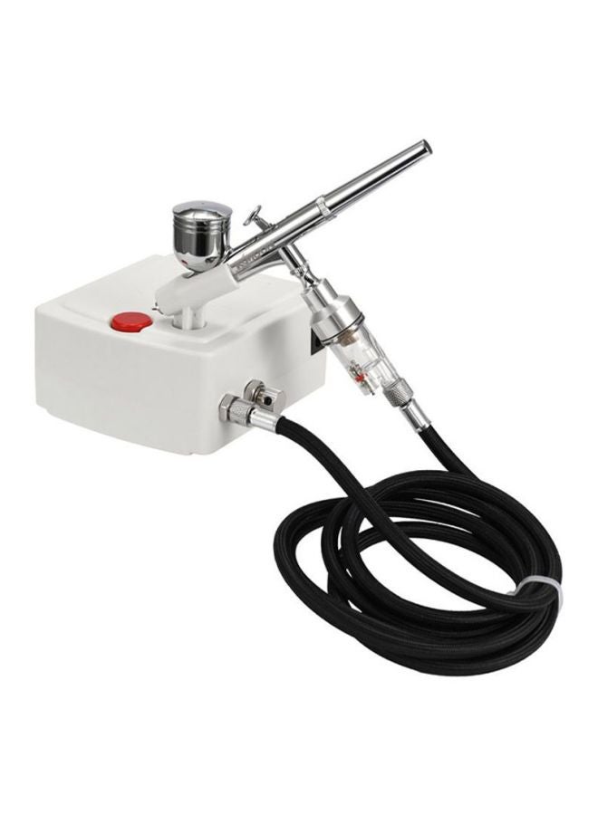 KKmoon Airbrush Compressor Kit White/Silver 110x100x55mm  - Image 1