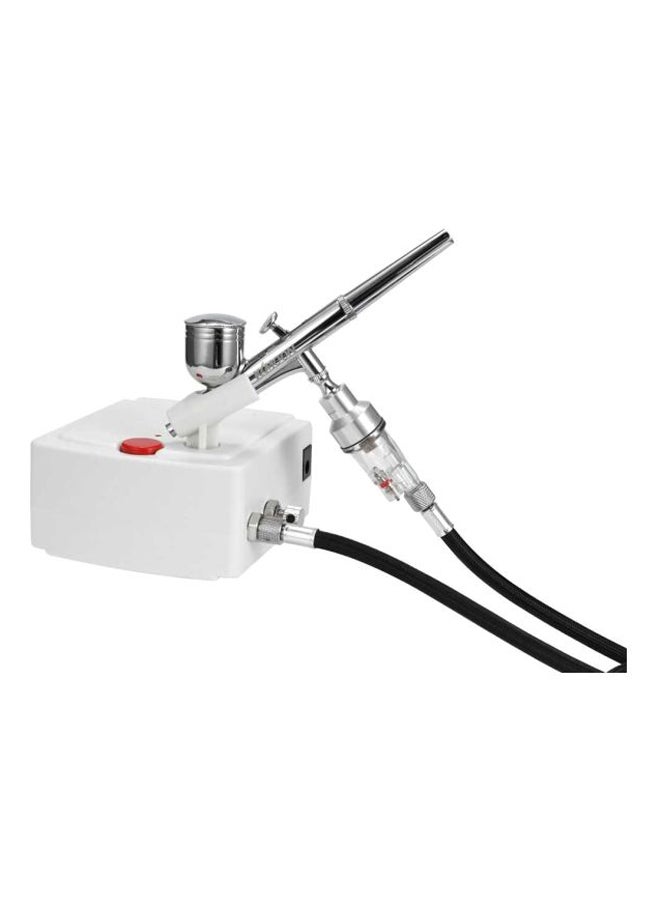 KKmoon Airbrush Compressor Kit White/Silver 110x100x55mm  - Image 2