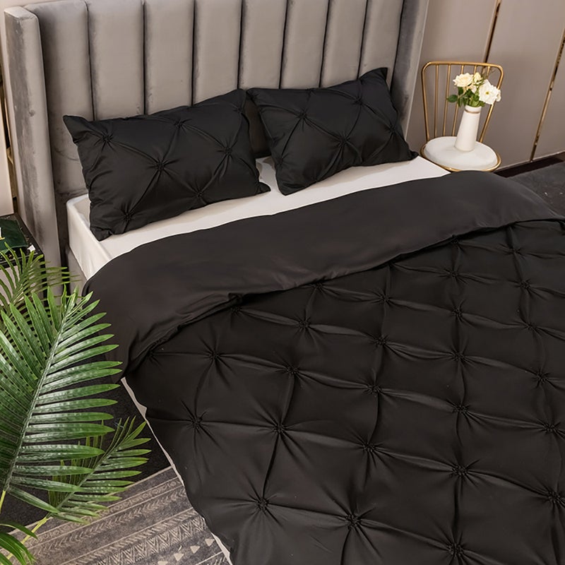 3-Piece Velvet Bedding 3D stereo Set Velvet Black 200x230cm - v1602939330/N41234013A_4