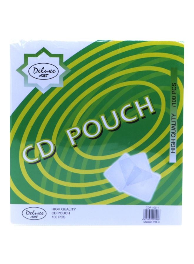 Deluxe 100-Piece CD/DVD Pouches White  - Image 2