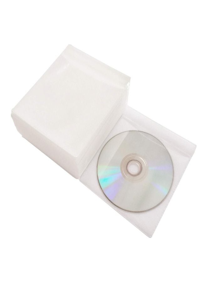 Deluxe 100-Piece CD/DVD Pouches White  - Image 1