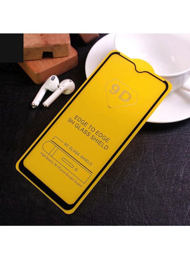 جلاس لاصقة حماية للشاشة من الزجاج المقوى 9D لهاتف أوبو A5S أسود/شفاف - Image 3