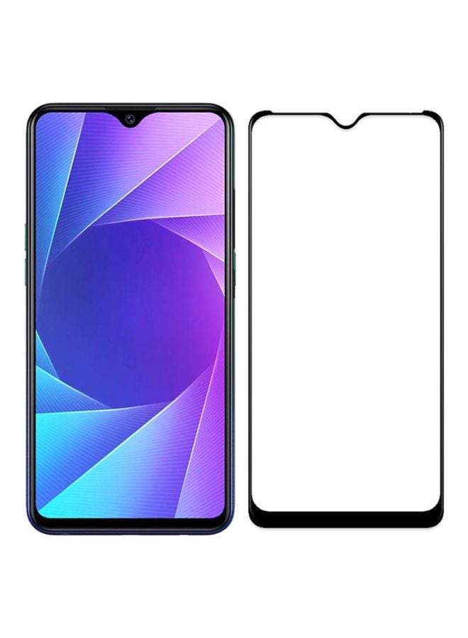 جلاس لاصقة حماية للشاشة من الزجاج المقوى 9D لهاتف أوبو A5S أسود/شفاف - Image 1
