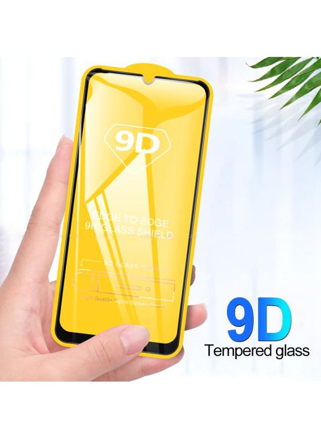 جلاس لاصقة حماية للشاشة من الزجاج المقوى 9D لهاتف أوبو A5S أسود/شفاف - Image 5