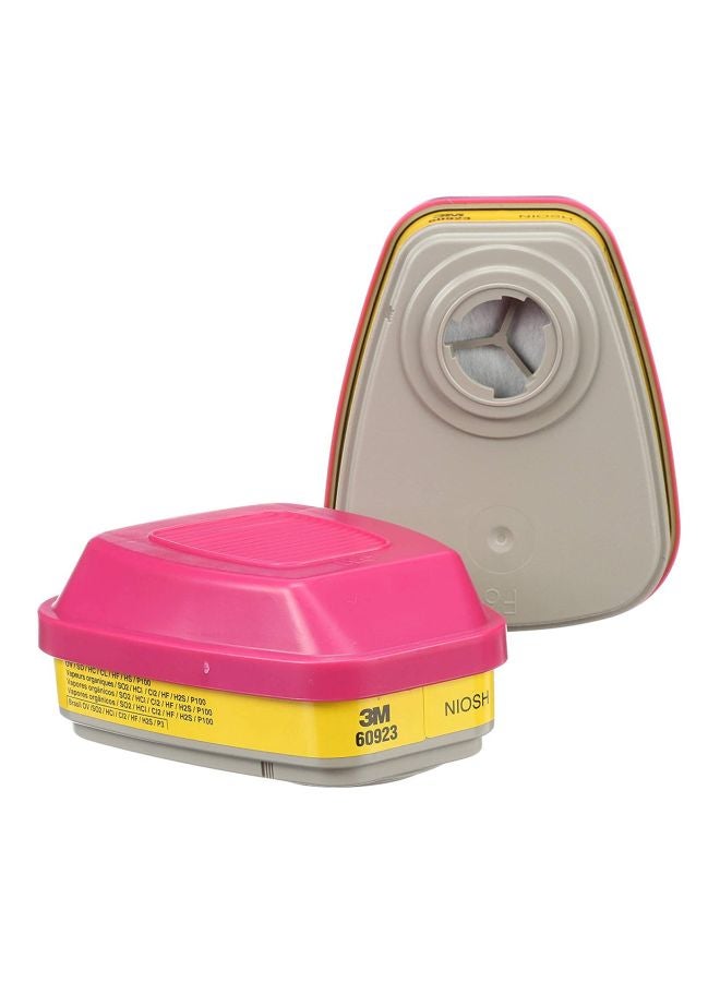 3M Performance Cartridge For Multi Purpose Respirator Pink/Yellow - Image 3