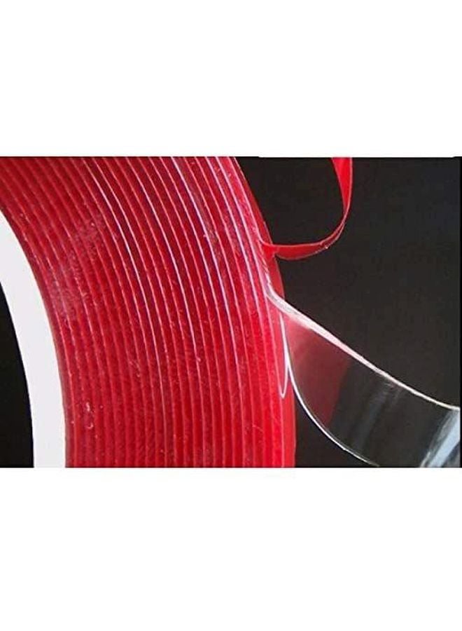 3M VHB Double Sided Heavy Duty Clear Acrylic Sponge Tape Red - Image 4