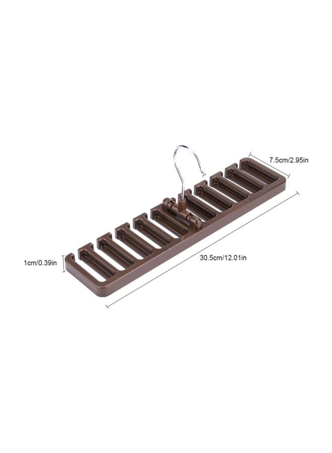 Bluelans Clothes Hanger And Holder Organizer Brown 30.5x7.3x1.4cm - Image 4