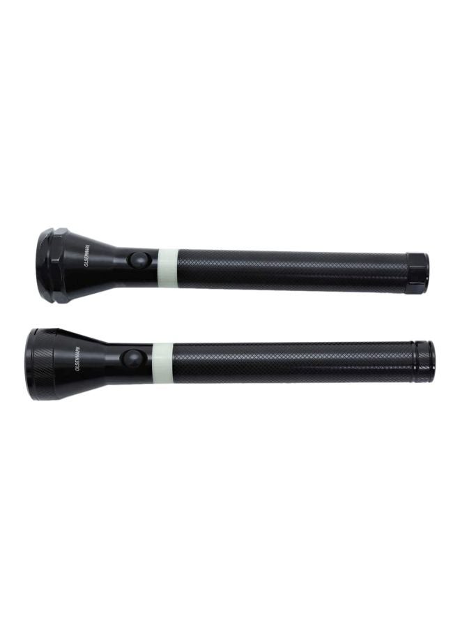 Olsenmark 2-Piece Rechargeable LED Flashlight Black - Image 2