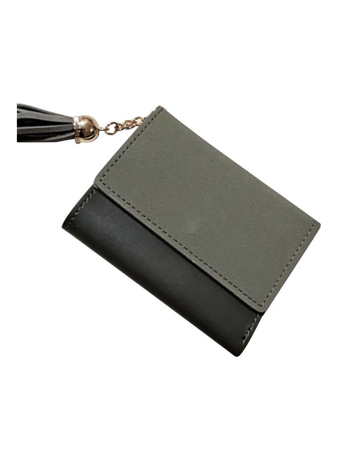 Trifold PU Leather Coin Purse Grey - Image 2