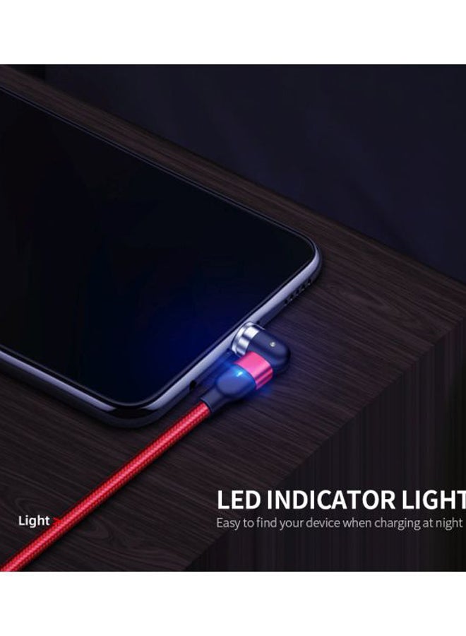 Magnetic Suction Type-C Data Cable Red/Black - Image 3