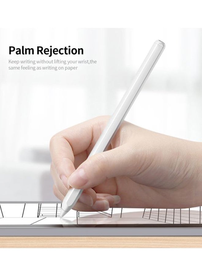 BUBM Magnetic Touch Screen Stylus Pen For Apple iPad White  - Image 3