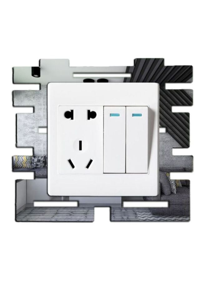 شاربدو ملصق مفتاح جداري مزخرف فضي - Image 3