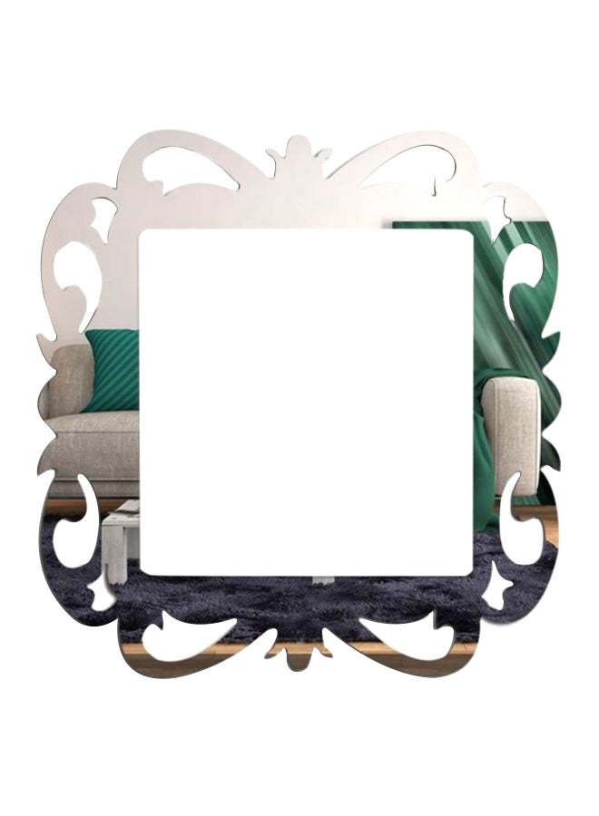 شاربدو ملصق مفتاح جداري مزخرف فضي 20 x 20سم - Image 1