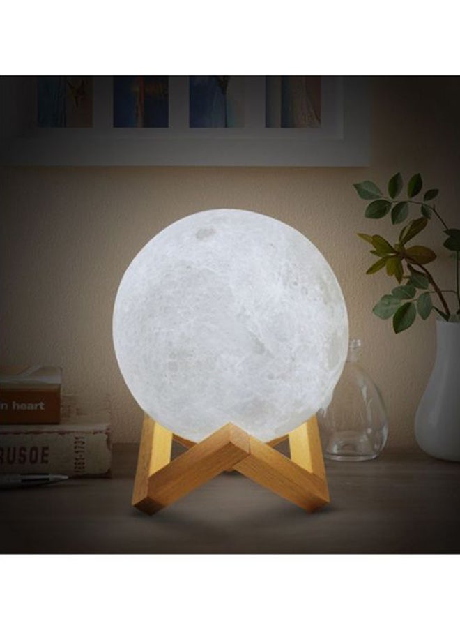 CYTHERIA - 3D Print Moon Lamp With Stand White 8centimeter - Image 1