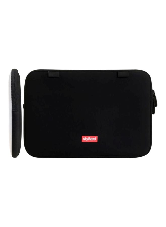 Stylizedd Premium Designer Sleeve With Strap For 11-12 Inch Laptops Yellow/Black/White  - Image 2