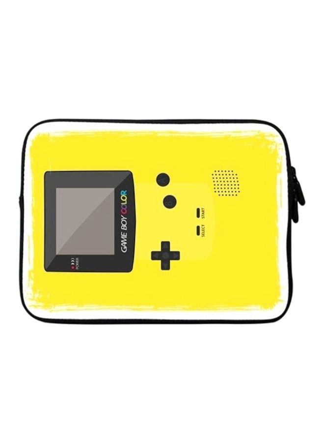 Stylizedd Premium Designer Sleeve With Strap For 11-12 Inch Laptops Yellow/Black/White  - Image 1