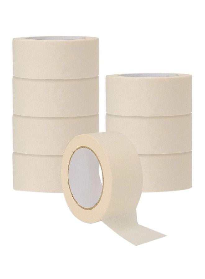 Generic Pack Of 8 Masking Tape (2 inch x 20 yard) Ivory  - Image 1