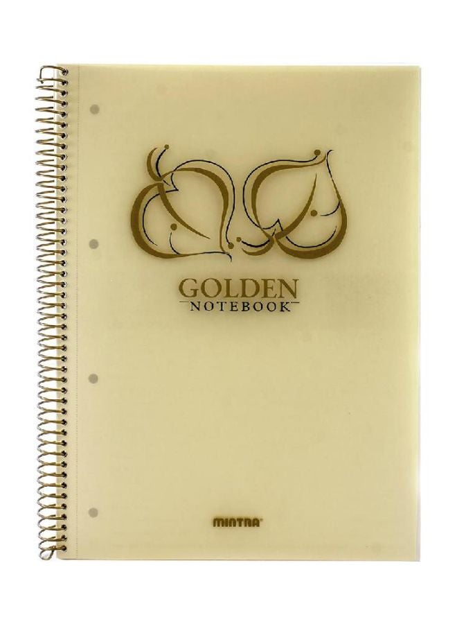100-Sheet A4 Single Ruled Notebook Ivory/Gold