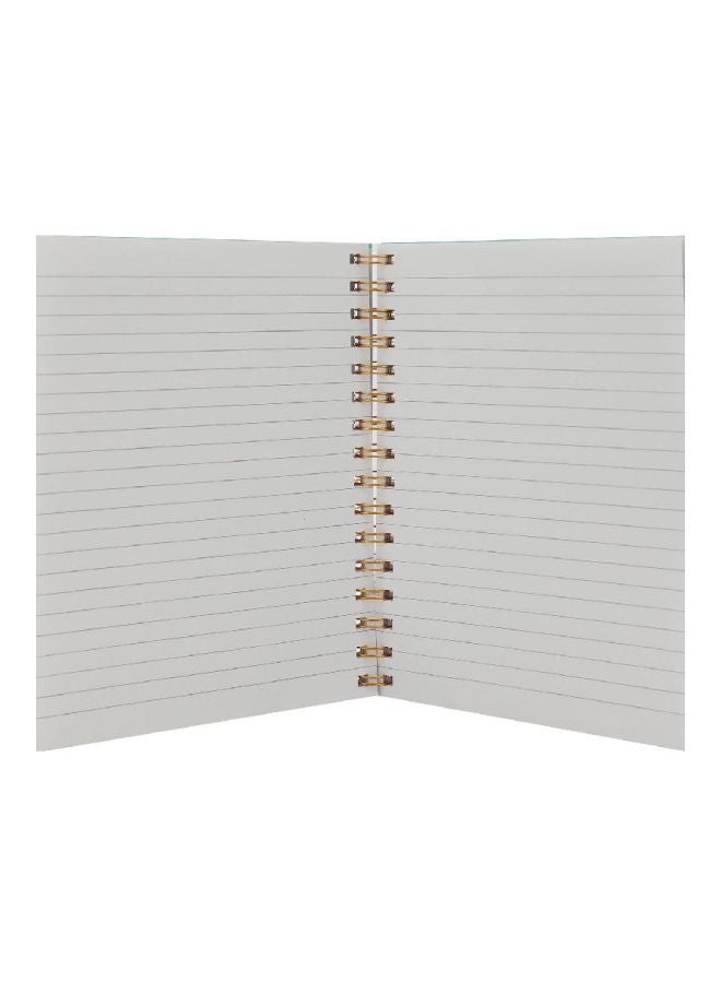 ROCO 100-Sheet Summer Vacation Printed A5 Ruled Notebook Off White/Green/Gold - Image 2