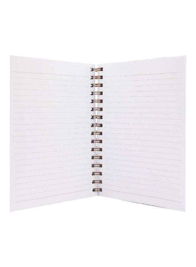 ROCO Feathers Printed A5 100-Sheet Lined Notebook White/Purple/Yellow - Image 2