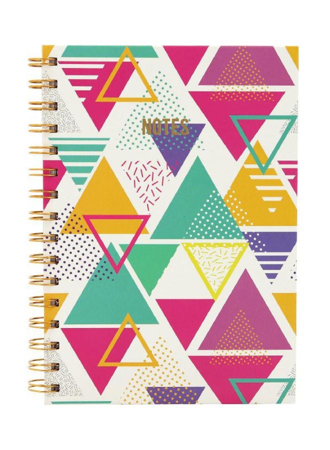 ROCO Notes Printed A5 80-Sheet Single Ruled Notebook White/Pink/Green - Image 1