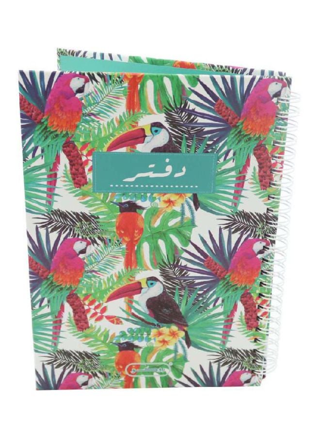 ROCO A5 Parrot Print Notebook White/Green/Red - Image 2