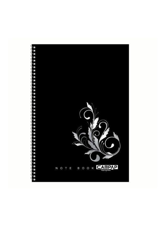 Campap B5 Spiral Bound Ruled Notebook Black/Grey 