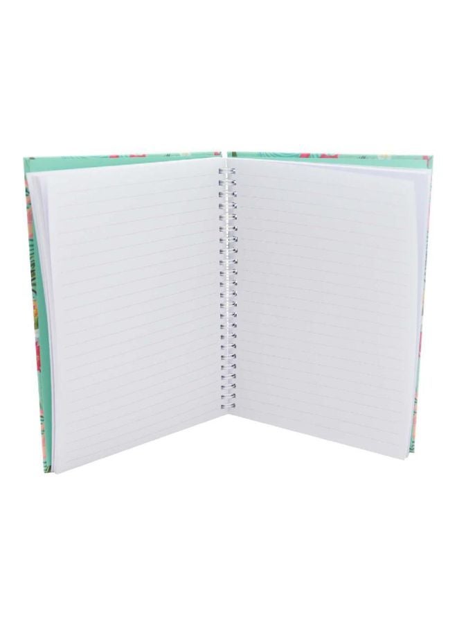 روكو دفتر ملاحظات بطبعة طائر الفلامنجو من 100 ورقة أبيض/وردي/أخضر - Image 2