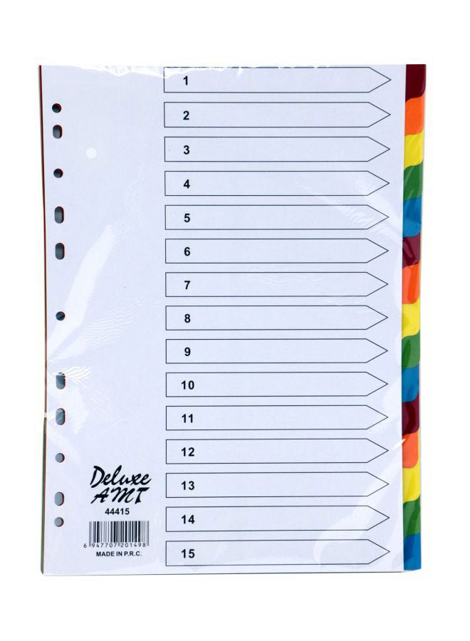 Deluxe - 10-Piece A4 Paper Divider Multicolour - Image 1