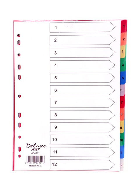 10-Piece A4 Paper Divider Multicolour