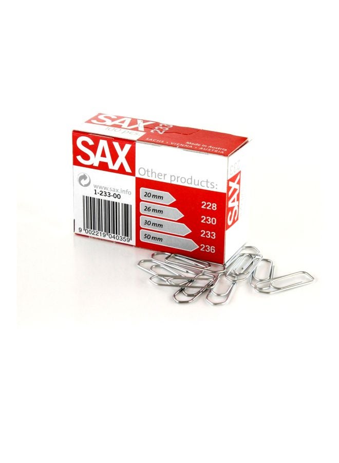Sax 100-Piece Paper Clips Silver - Image 2