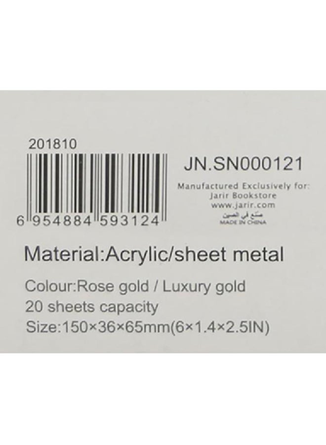 روكو دباسة مكتب ذهبي وردي/شفاف - Image 3