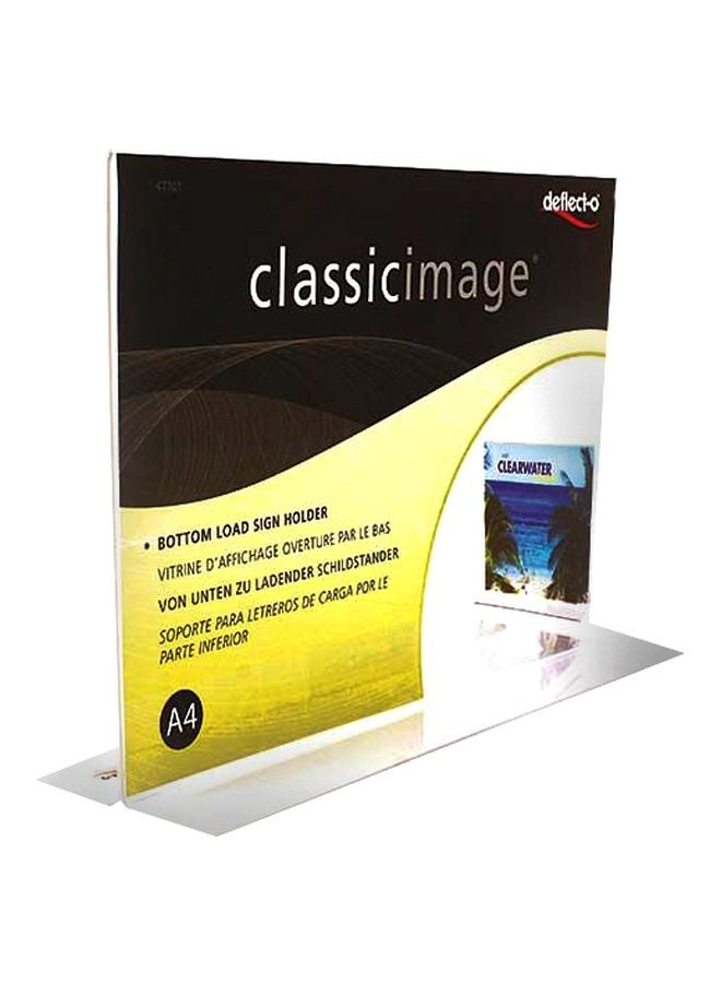 A4 Classicimage Stand-Up Sign Holder Clear