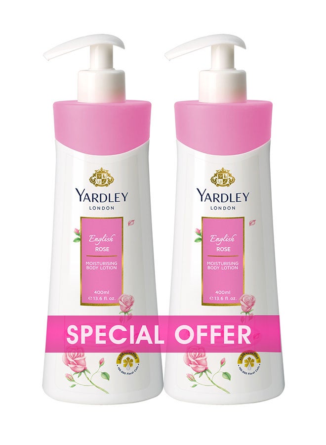 Pack Of 2 Body Lotion English Rose 800ml