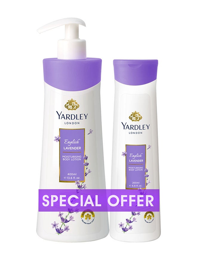 Yardley Pack Of 2 Body Lotion English Lavender 600ml 