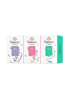 Yardley Pack Of 3 Soap English Lavender With Rose And Imperial Jasmine 300grams 
