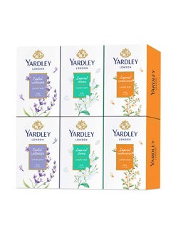 Yardley Pack Of 6 Soap Imperial Jasmine, Imperial Sandalwood And English Lavender 600grams 