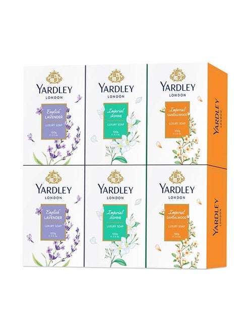 Pack Of 6 Soap Imperial Jasmine, Imperial Sandalwood And English Lavender 600grams