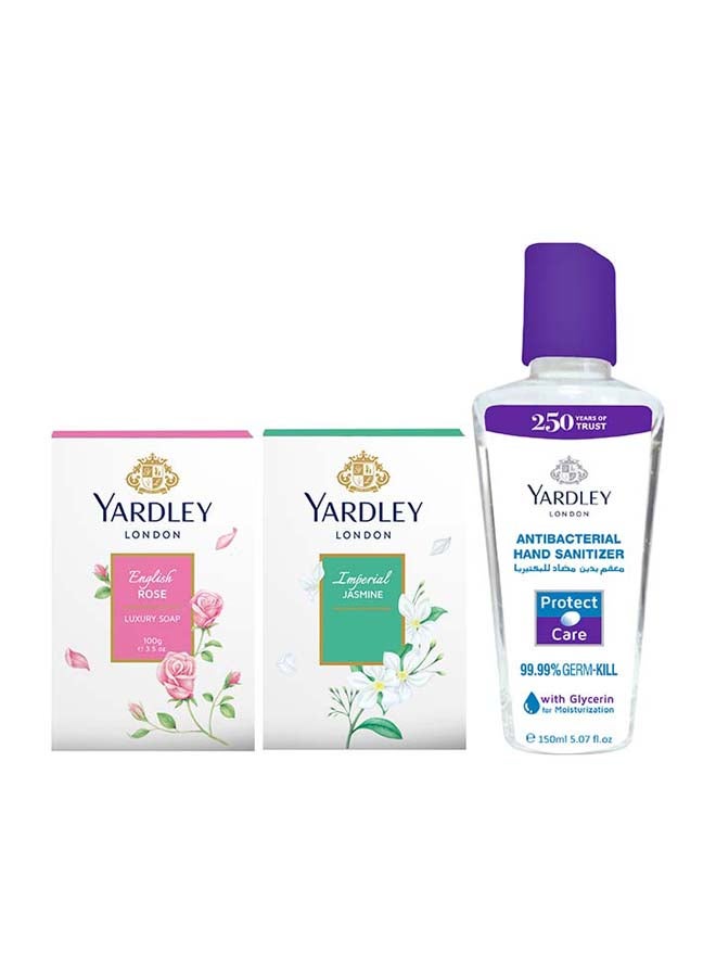 Yardley Pack Of 2 Soap With Hand Sanitizer Gel 150ml 