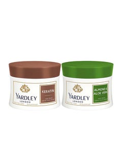 Yardley Pack Of 2 Hair Cream Keratin With Almond And Aloe Vera 300grams 