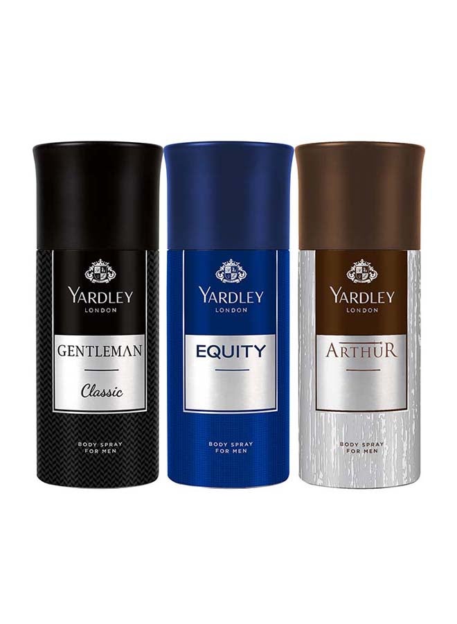 Yardley Gentlemen Classic Gift Set (Gentlemen Classic 150ml, Equity 150ml & Arthur 150 ml)