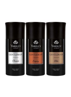 Yardley Gentlemen Classic Gift Set (Gentlemen Classic 150ml, Gentlemen Legacy 150 ml & Gentlemen Elite 150ml) 