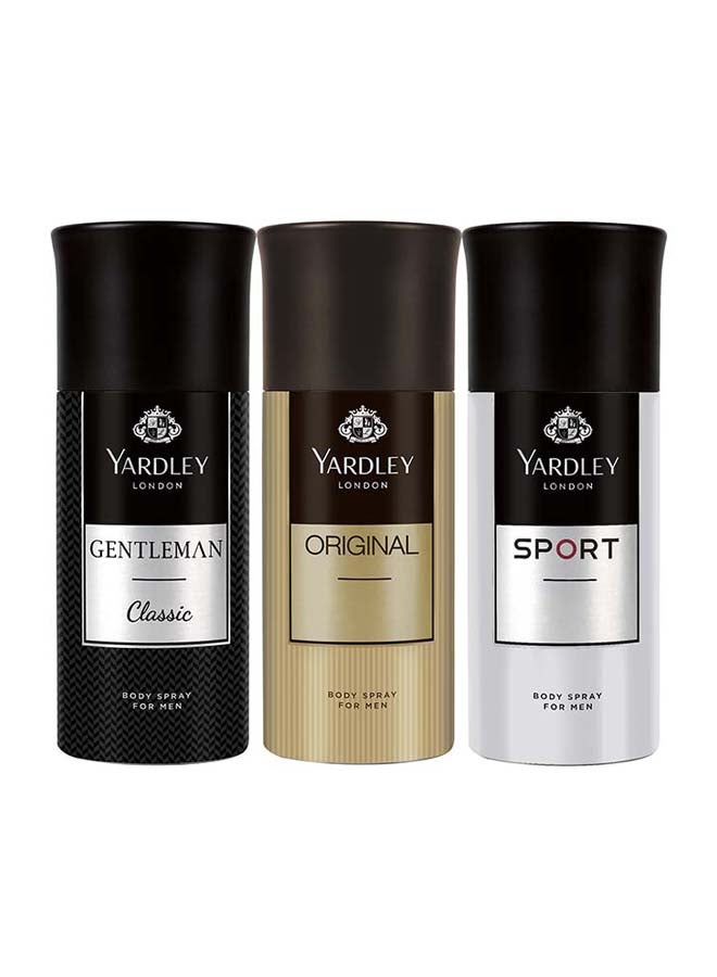 Yardley Gentlemen Classic Gift Set (Gentlemen Classic 150ml, Original 150 ml & Sport 150ml)