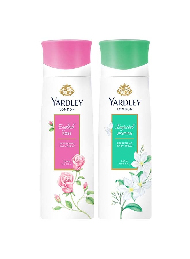 ياردلي مجموعة هدايا تتضمن عبو إمبريال جاسمين (English Rose 200ml, Imperial Jasmine 200ml) - Image 1