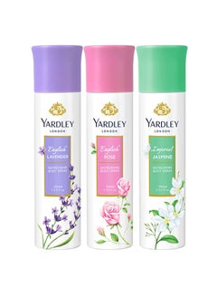 Yardley English Lavender Gift Set (English Lavender 100ml, English Rose 100ml & Imperial Jasmine 100ml) 
