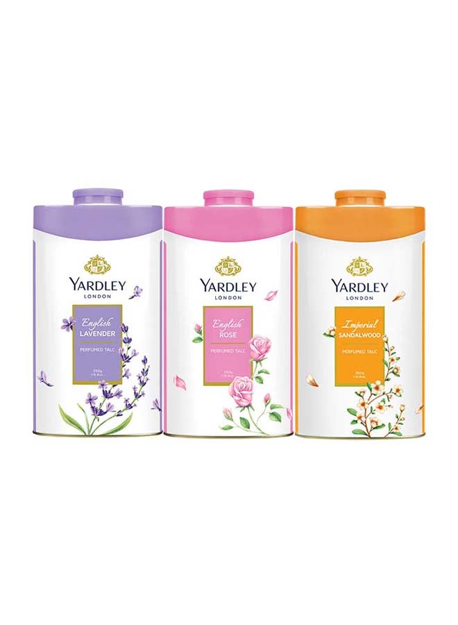 Yardley English Lavender Twin Body Spray Gift Set (English Lavender 125gm, English Rose125gm & Imperial Sandalwood 125gm)