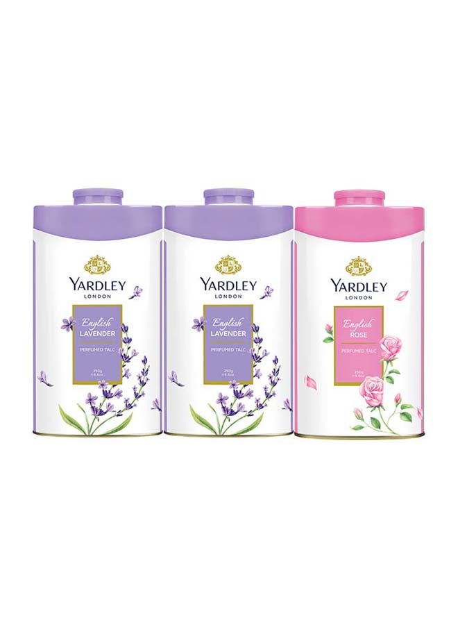 Yardley English Lavender Twin Body Spray Gift Set (2 x English Lavender 125gm, English Rose 125gm)