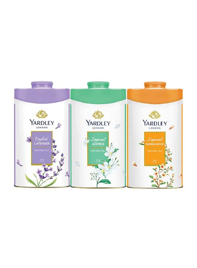 Yardley English Lavender Twin Body Spray Gift Set (English Lavender 125gm, Imperial Jasmine 125gm & Imperial Sandalwood 125gm) 