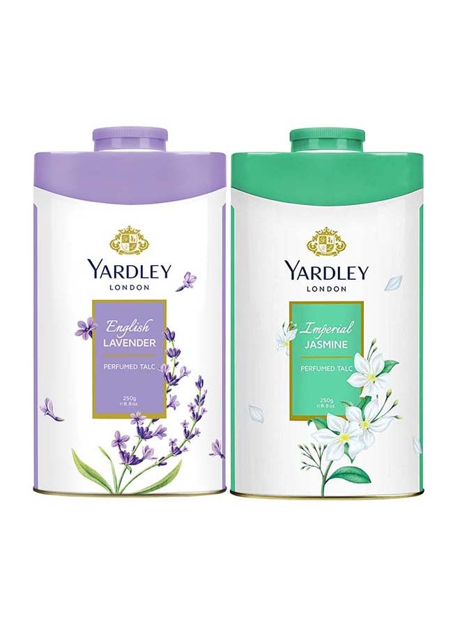 Yardley English Lavender With Imperial Jasmine Perfumed Talc 250g Pack of 2 